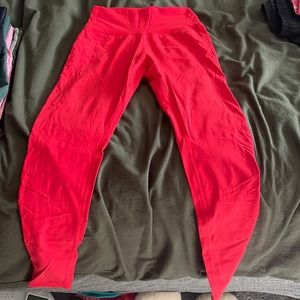 Red buff bunny leggings